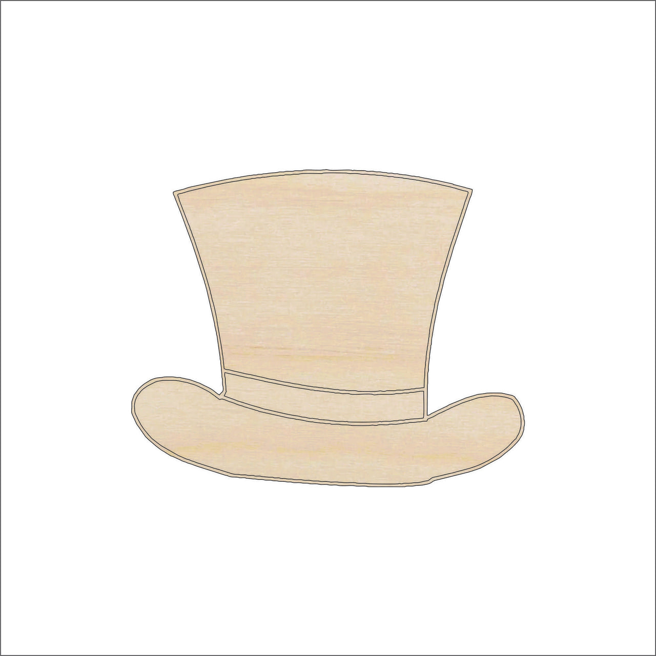Top Hat Wood Craft Shape Laser Cut Out & Unfinished DIY Craft Supply CLT129 - The Wood Shape Store