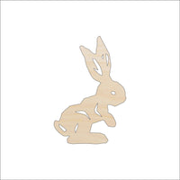 Bunny - Wood Craft Shape - Laser Cut Baltic Birch Unfinished DIY Wood Art Supplies BNY25 - The Wood Shape Store