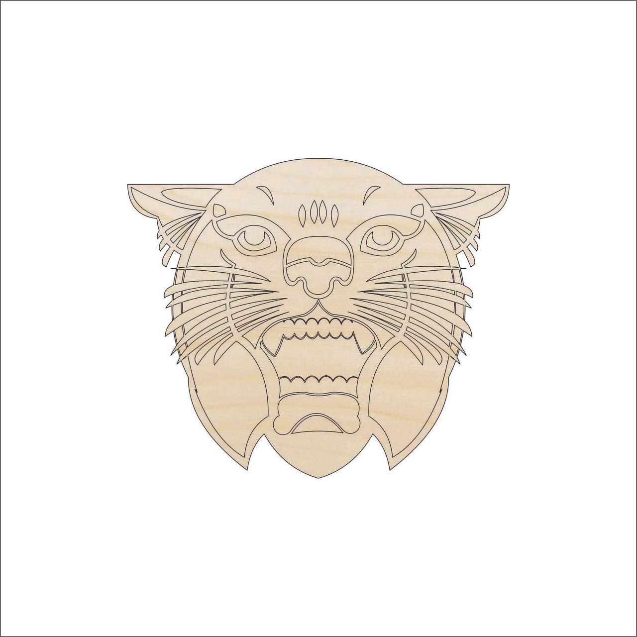 Cat Wood Craft Shape - Laser Cut Baltic Birch Unfinished DIY Wood Art Supplies CAT3 - The Wood Shape Store