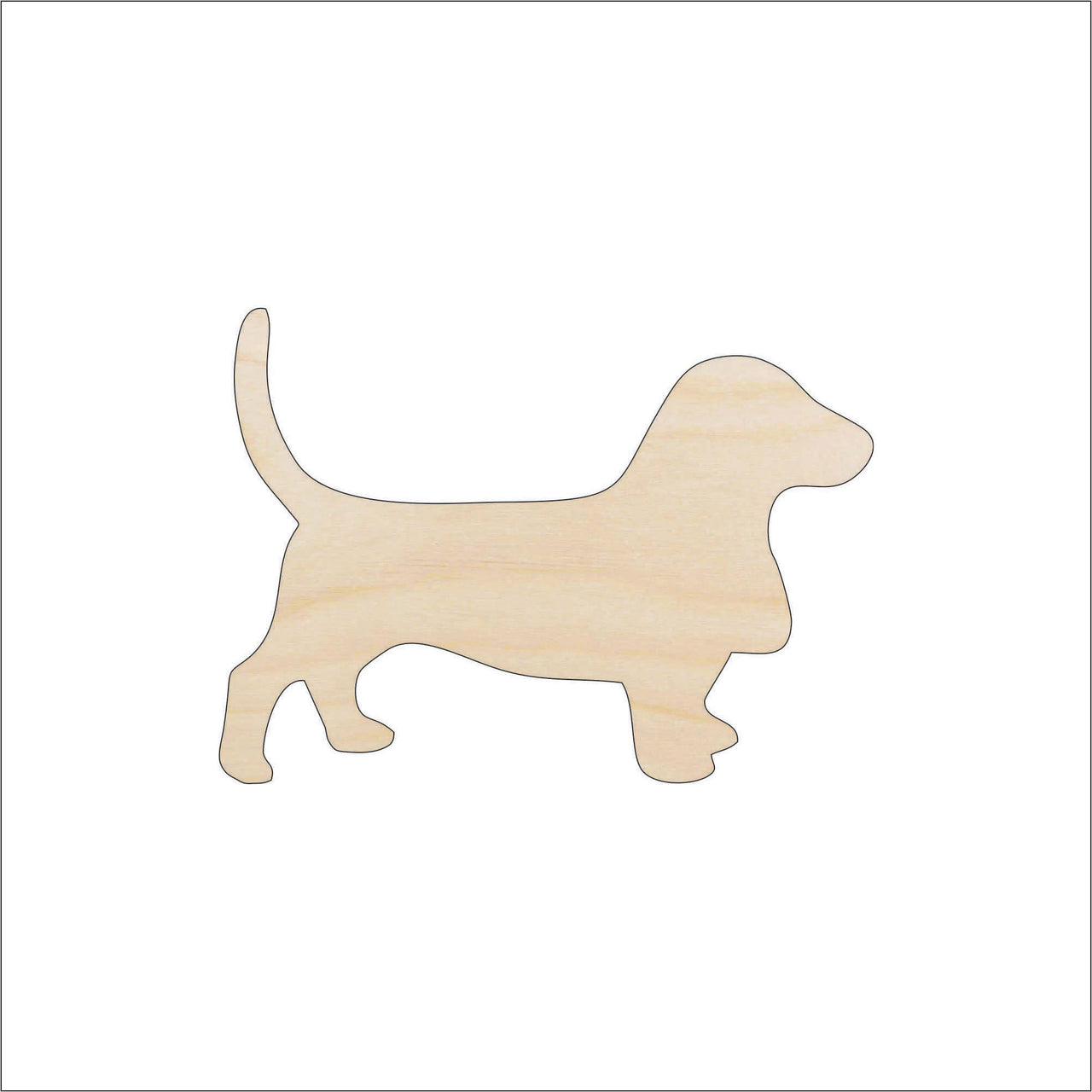 Dog Wood Craft Shape - Laser Cut Baltic Birch Unfinished DIY Wood Art Supplies DOG23 - The Wood Shape Store