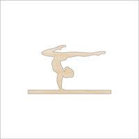 Gymnast Wood Craft Shape - Laser Cut Baltic Birch Unfinished DIY Wood Art Supplies SPT51 - The Wood Shape Store