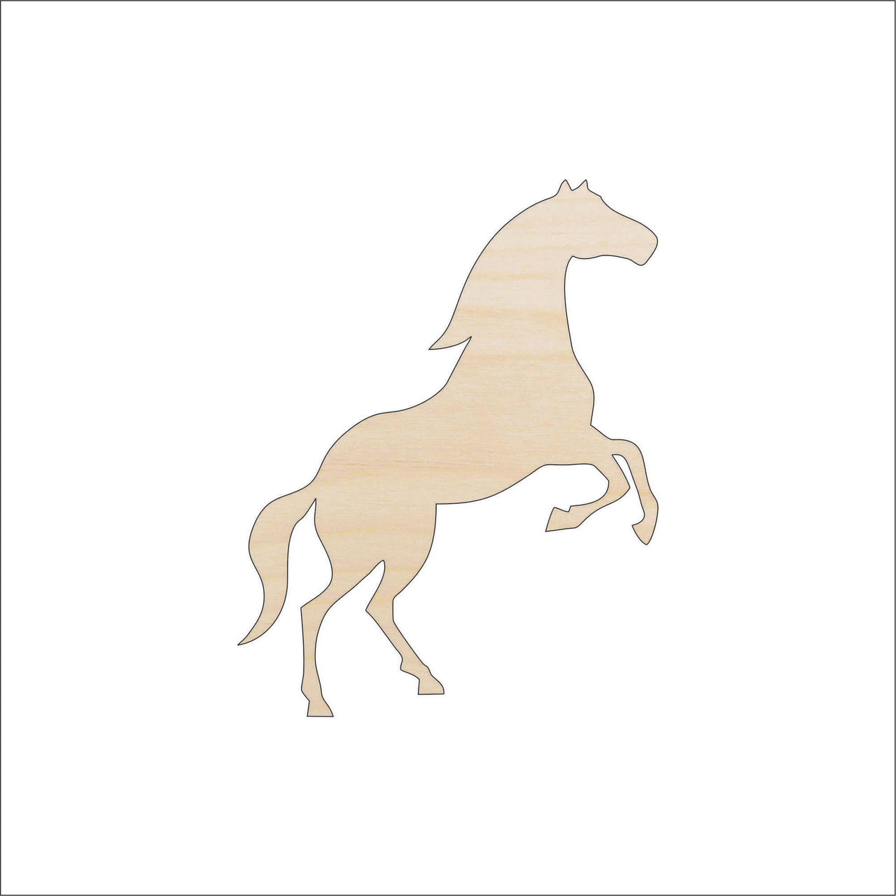 Horse Wood Craft Shape - Laser Cut Baltic Birch Unfinished DIY Wood Art Supplies HRS49 - The Wood Shape Store
