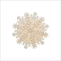 Snowflake Wood Craft Shape - Laser Cut Baltic Birch Unfinished DIY Wood Art Supplies SNW2 - The Wood Shape Store