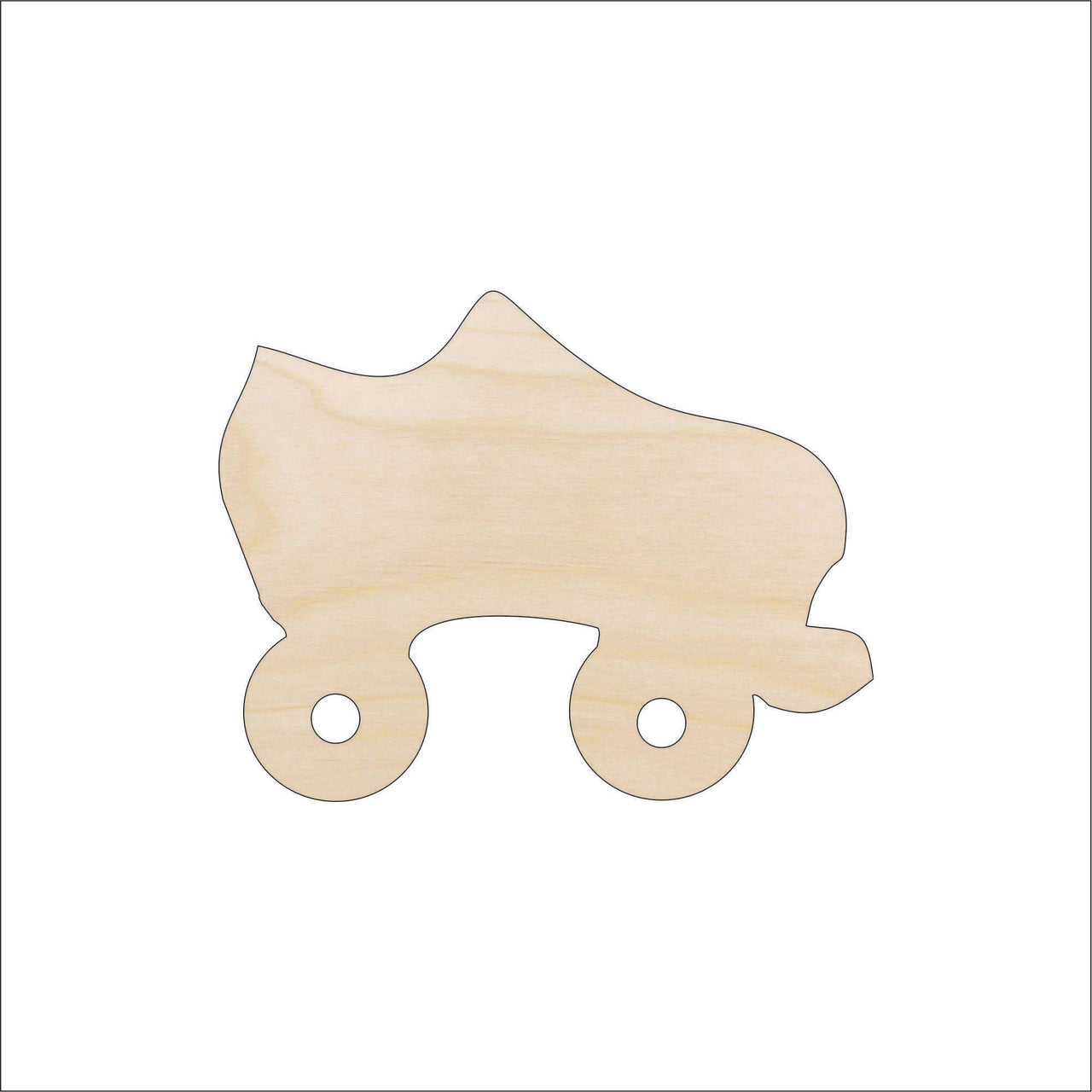 Rollerskate Wood Craft Shape - Laser Cut Baltic Birch Unfinished DIY Wood Art Supplies SPT346 - The Wood Shape Store