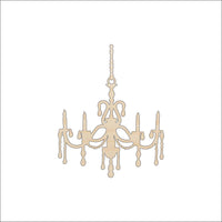 Chandelier Wood Craft Shape - Laser Cut Baltic Birch Unfinished DIY Wood Art Supplies DCR22 - The Wood Shape Store