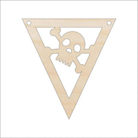 Skull Banner Wood Craft Shape Laser Cut Out & Unfinished DIY Craft Supply FAL288 - The Wood Shape Store