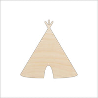 Tee Pee Wood Craft Shape - Laser Cut Baltic Birch Unfinished DIY Wood Art Supplies XTR41 - The Wood Shape Store