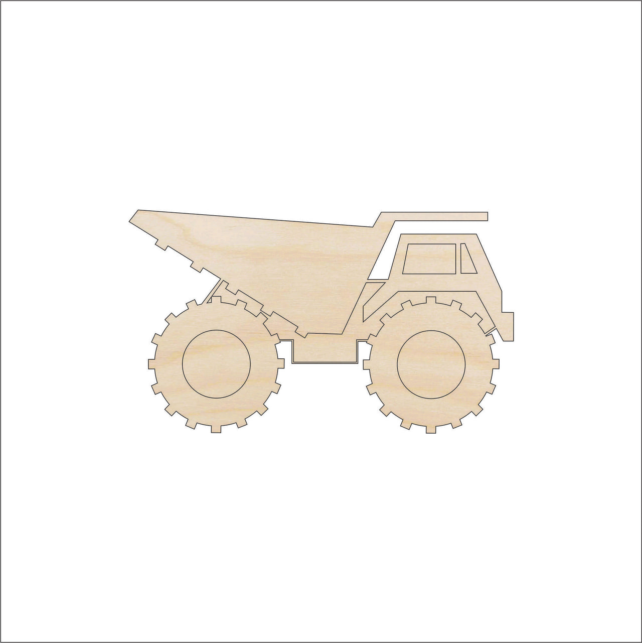 Dump Truck Wood Craft Shape - Laser Cut Baltic Birch Unfinished DIY Wood Art Supplies CAR97 - The Wood Shape Store