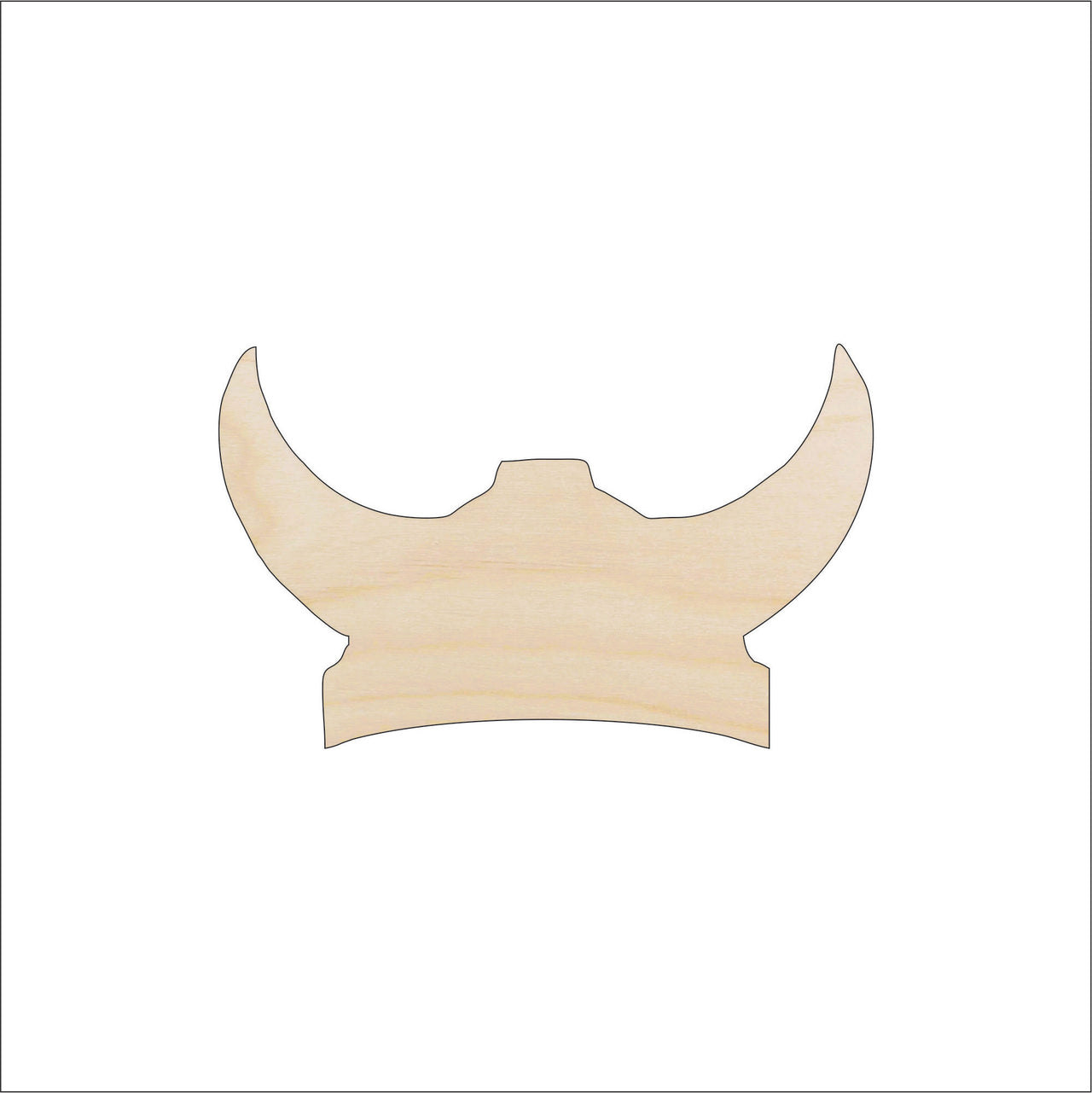 Helmet Wood Craft Shape - Laser Cut Baltic Birch Unfinished DIY Wood Art Supplies CLT117 - The Wood Shape Store