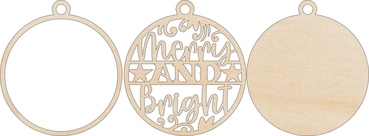 Christmas 3D Laser Cut Ornament – Baltic Birch Wood Craft Supplies | DIY Wood Ornament Kit XM31 - The Wood Shape Store