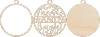 Christmas 3D Laser Cut Ornament – Baltic Birch Wood Craft Supplies | DIY Wood Ornament Kit XM31 - The Wood Shape Store