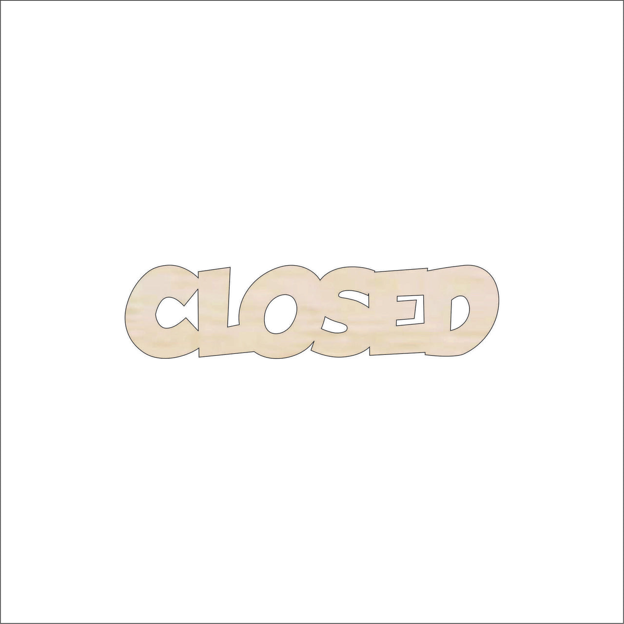 Closed Wood Craft Shape - Laser Cut Baltic Birch Unfinished DIY Wood Art Supplies WRD27 - The Wood Shape Store