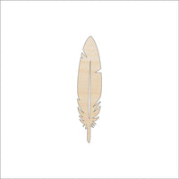 Feather Wood Craft Shape - Laser Cut Baltic Birch Unfinished DIY Wood Art Supplies XTR3 - The Wood Shape Store