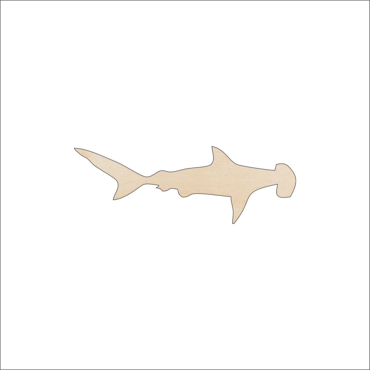 Shark Wood Craft Shape - Laser Cut Baltic Birch Unfinished DIY Wood Art Supplies SEA51 - The Wood Shape Store