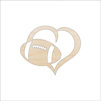 Football Wood Craft Shape - Laser Cut Baltic Birch Unfinished DIY Wood Art Supplies SPT402 - The Wood Shape Store