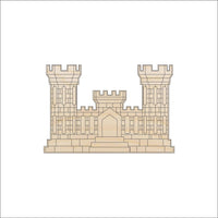 Medieval Castle Wood Craft Shape - Laser Cut Baltic Birch Unfinished DIY Wood Art Supplies BLD100 - The Wood Shape Store