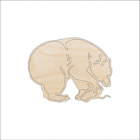 Bear Wood Craft Shape – Laser Cut Baltic Birch Unfinished DIY Wood Art Supplies BER65 - The Wood Shape Store