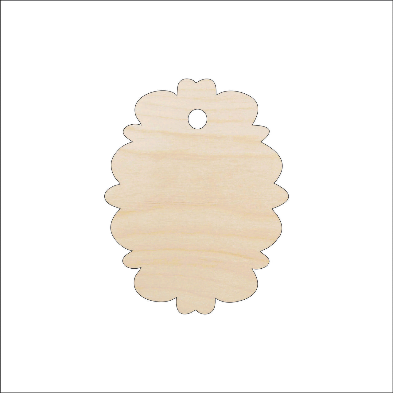 Gift Tag Wood Craft Shape - Laser Cut Baltic Birch Unfinished DIY Wood Art Supplies TAG9 - The Wood Shape Store