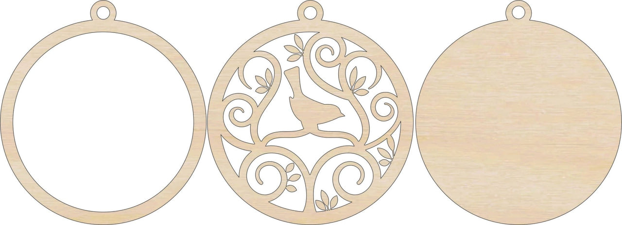 Bird 3D Laser Cut Ornament – Baltic Birch Wood Craft Supplies | DIY Wood Ornament Kit BR5 - The Wood Shape Store