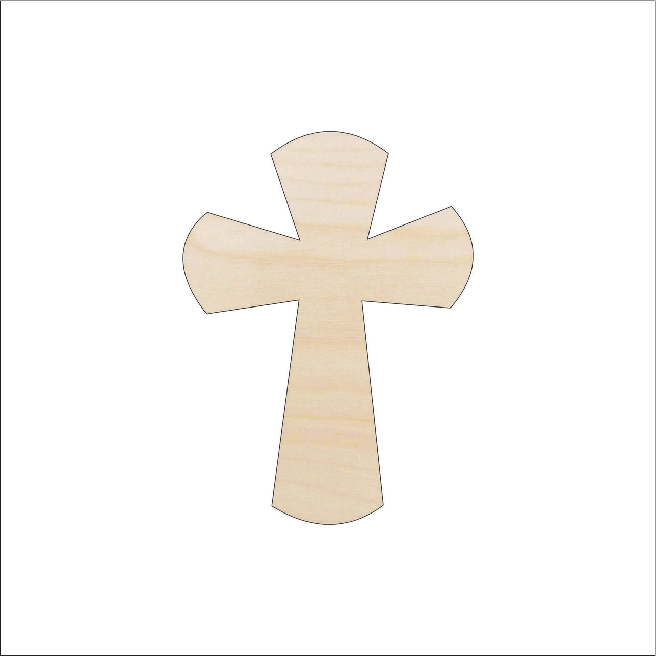 Cross Wood Craft Shape - Laser Cut Baltic Birch Unfinished DIY Wood Art Supplies REL68 - The Wood Shape Store
