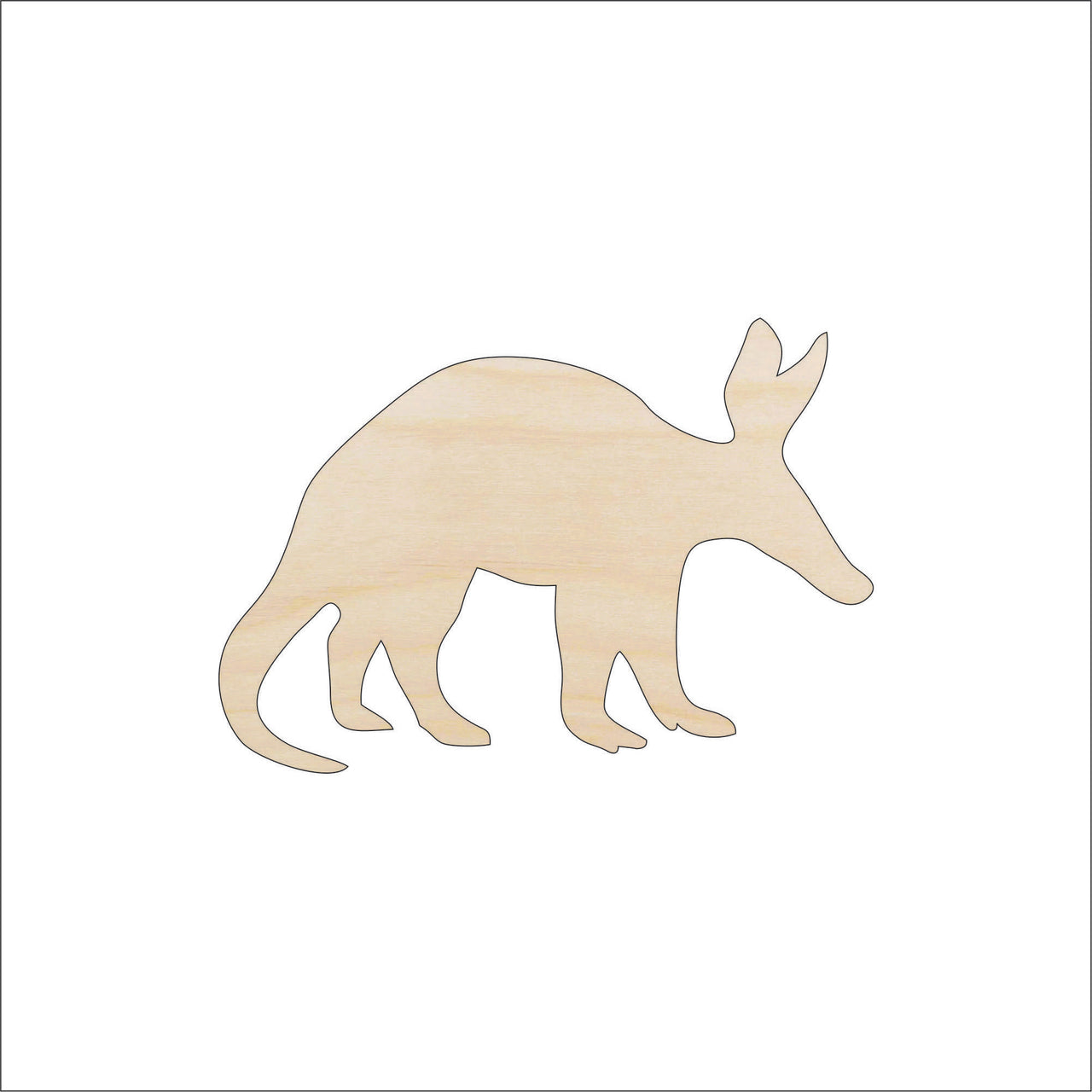 Anteater Wood Craft Shape – Laser Cut Baltic Birch Unfinished DIY Wood Art Supplies ANML39 - The Wood Shape Store