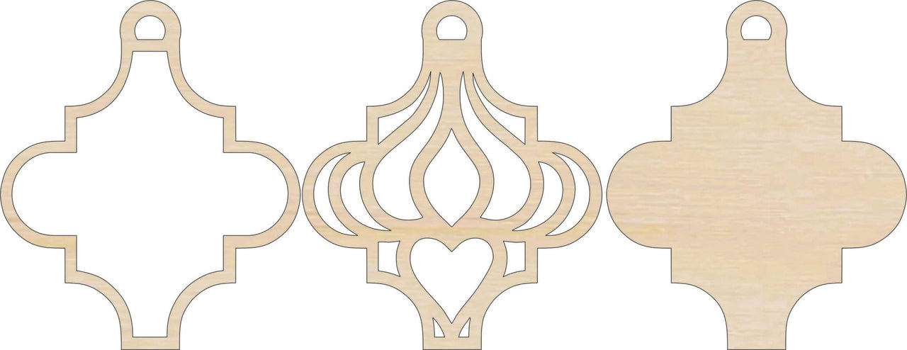 3D Laser Cut Ornament – Baltic Birch Wood Craft Supplies | DIY Wood Ornament Kit DS8 - The Wood Shape Store