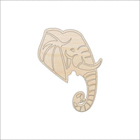 Elephant Wood Craft Shape Laser Cut Baltic Birch Unfinished DIY Wood Art Supplies ELE8 - The Wood Shape Store
