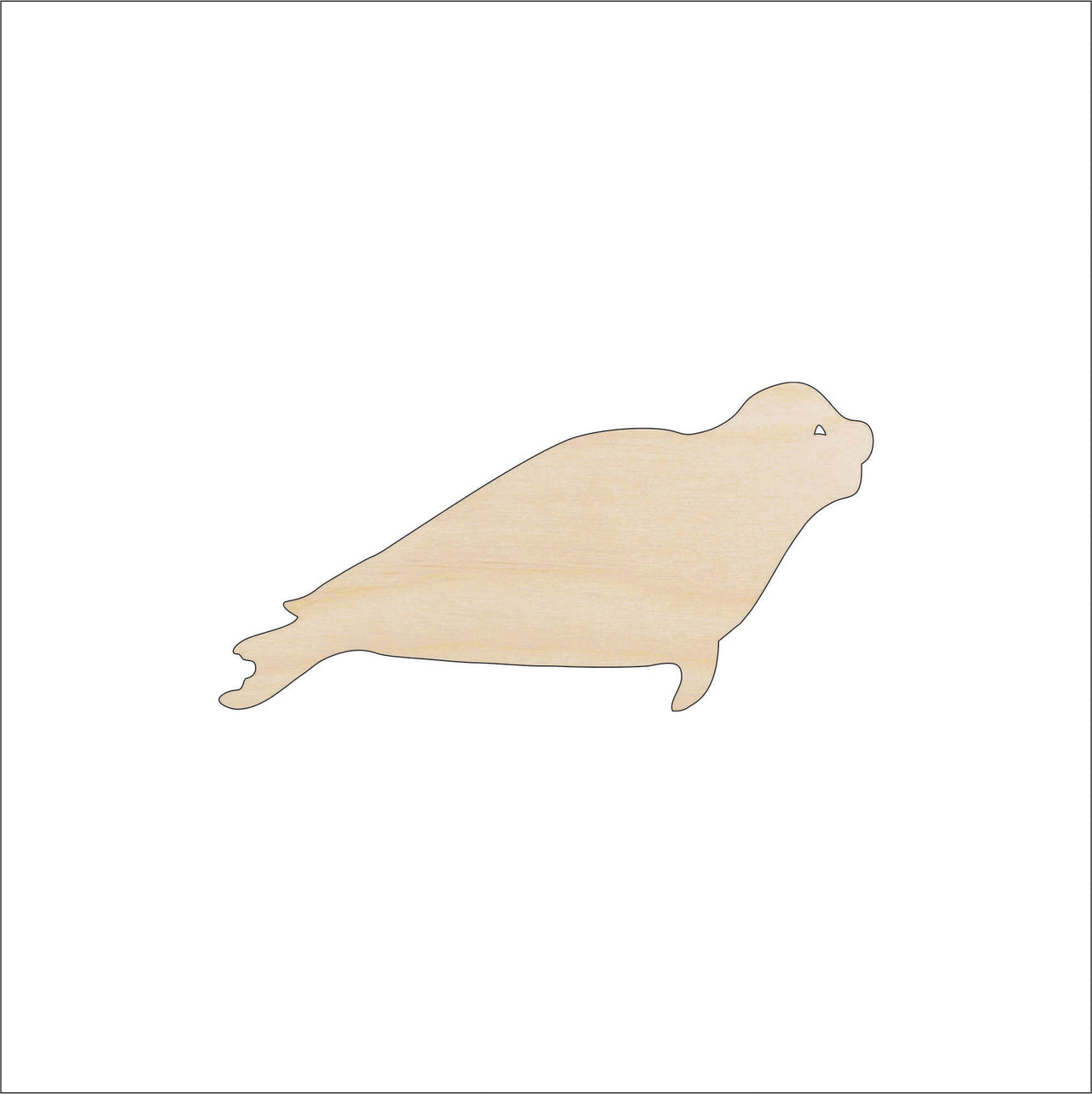Seal Wood Craft Shape – Laser Cut Baltic Birch Unfinished DIY Wood Art Supplies ANML66 - The Wood Shape Store