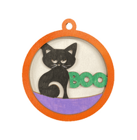 Cat 3D Laser Cut Ornament – Baltic Birch Wood Craft Supplies | DIY Wood Ornament Kit HA30 - The Wood Shape Store