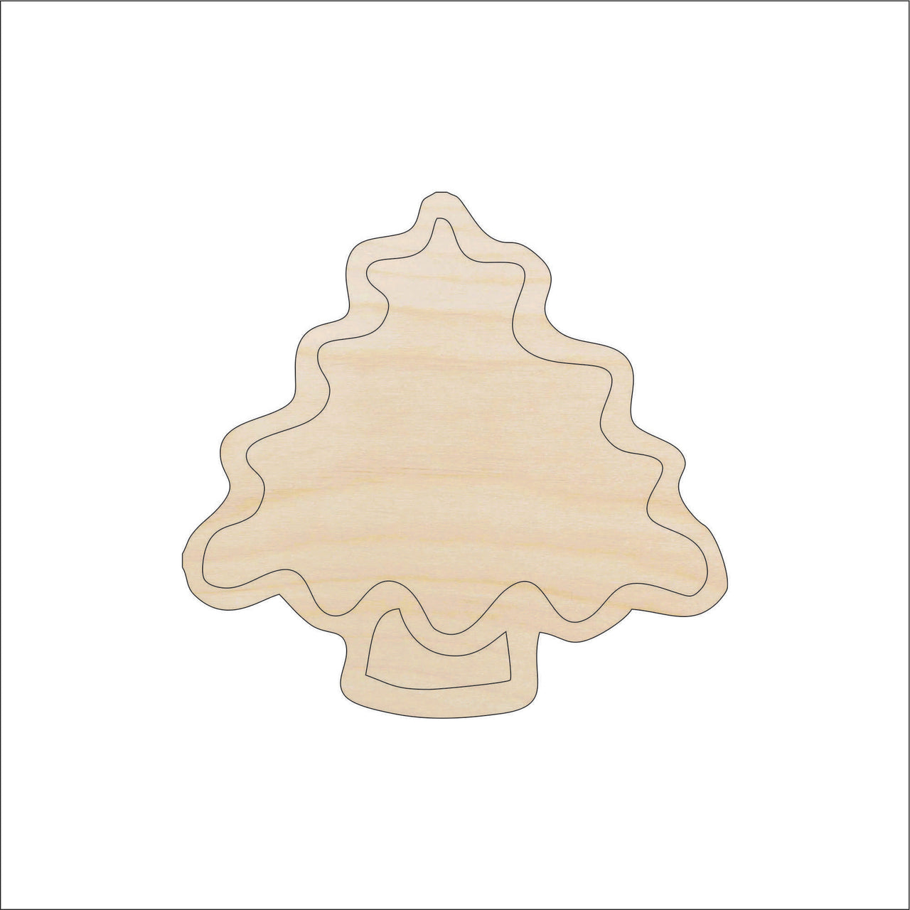 Tree Wood Craft Shape - Laser Cut Baltic Birch Unfinished DIY Wood Art Supplies XMS106 - The Wood Shape Store