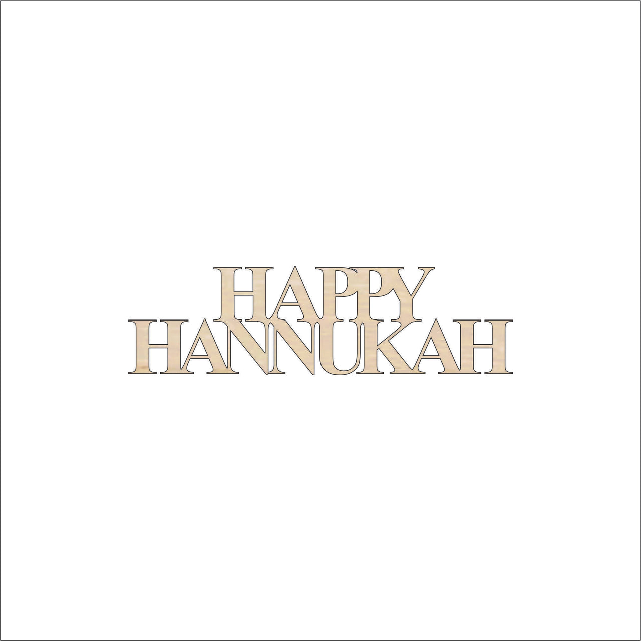 Hannukah Wood Craft Shape - Laser Cut Baltic Birch Unfinished DIY Wood Art Supplies WRD81 - The Wood Shape Store
