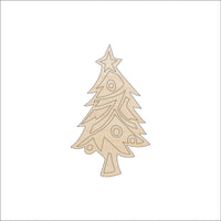 Christmas Tree Wood Craft Shape - Laser Cut Baltic Birch Unfinished DIY Wood Art Supplies XMS43 - The Wood Shape Store