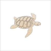 Turtle Wood Craft Shape - Laser Cut Baltic Birch Unfinished DIY Wood Art Supplies SEA15 - The Wood Shape Store