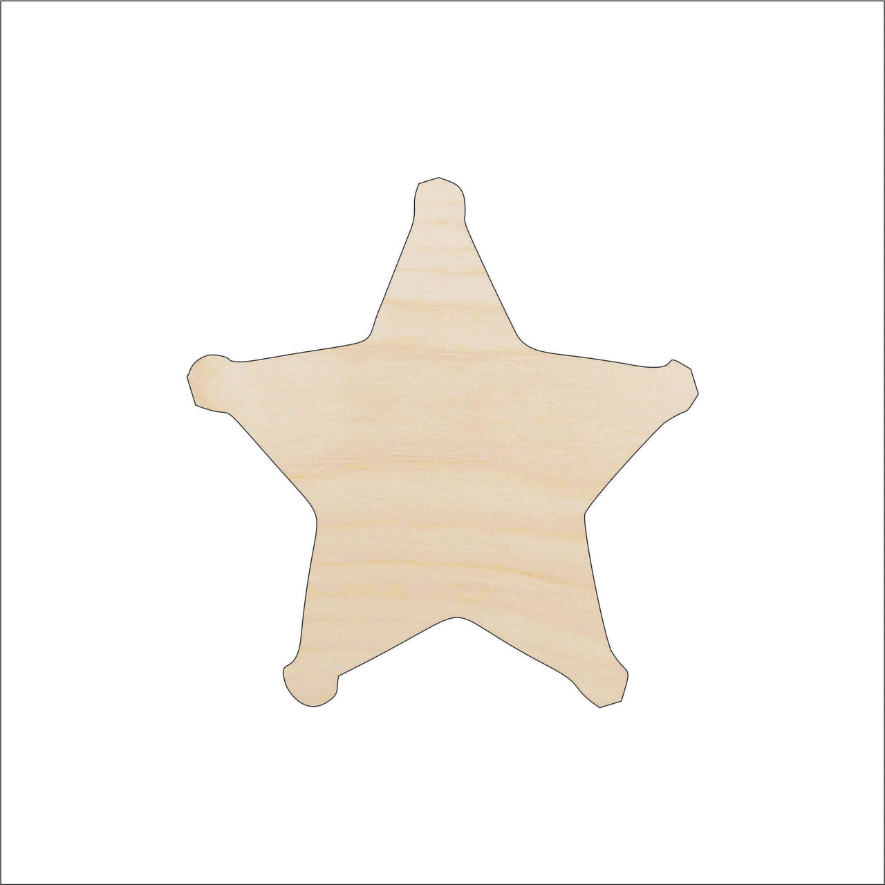 Star Wood Craft Shape - Laser Cut Baltic Birch Unfinished DIY Wood Art Supplies SKY69 - The Wood Shape Store
