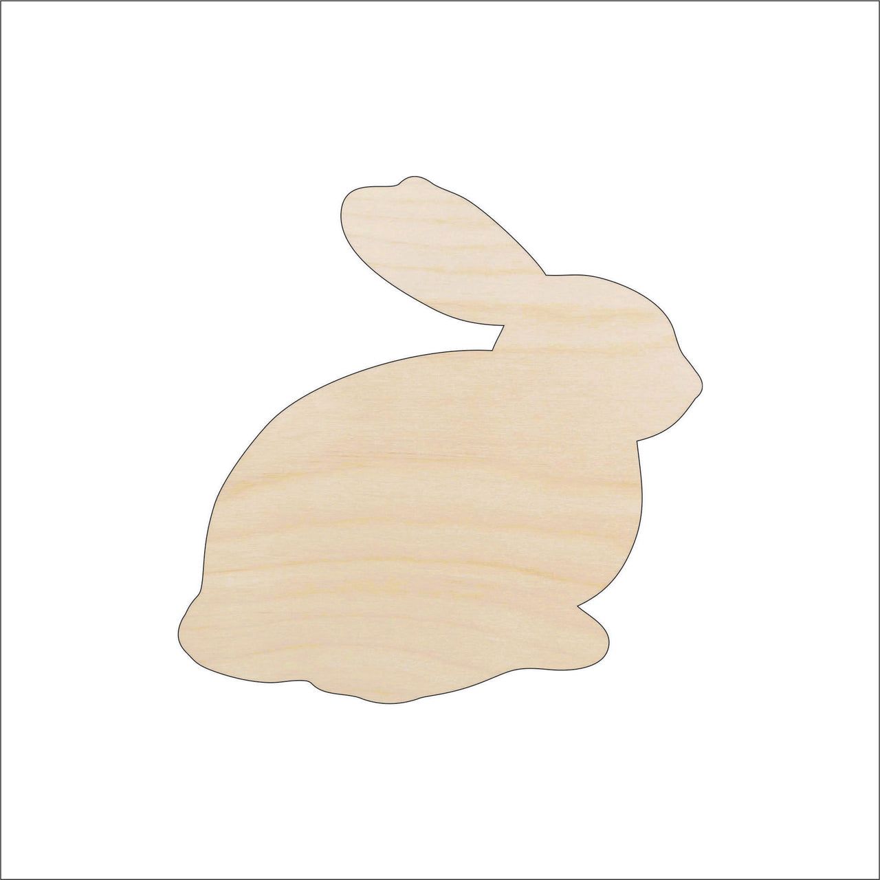 Bunny - Wood Craft Shape - Laser Cut Baltic Birch Unfinished DIY Wood Art Supplies BNY32 - The Wood Shape Store