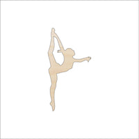 Gymnast Wood Craft Shape - Laser Cut Baltic Birch Unfinished DIY Wood Art Supplies SPT90 - The Wood Shape Store