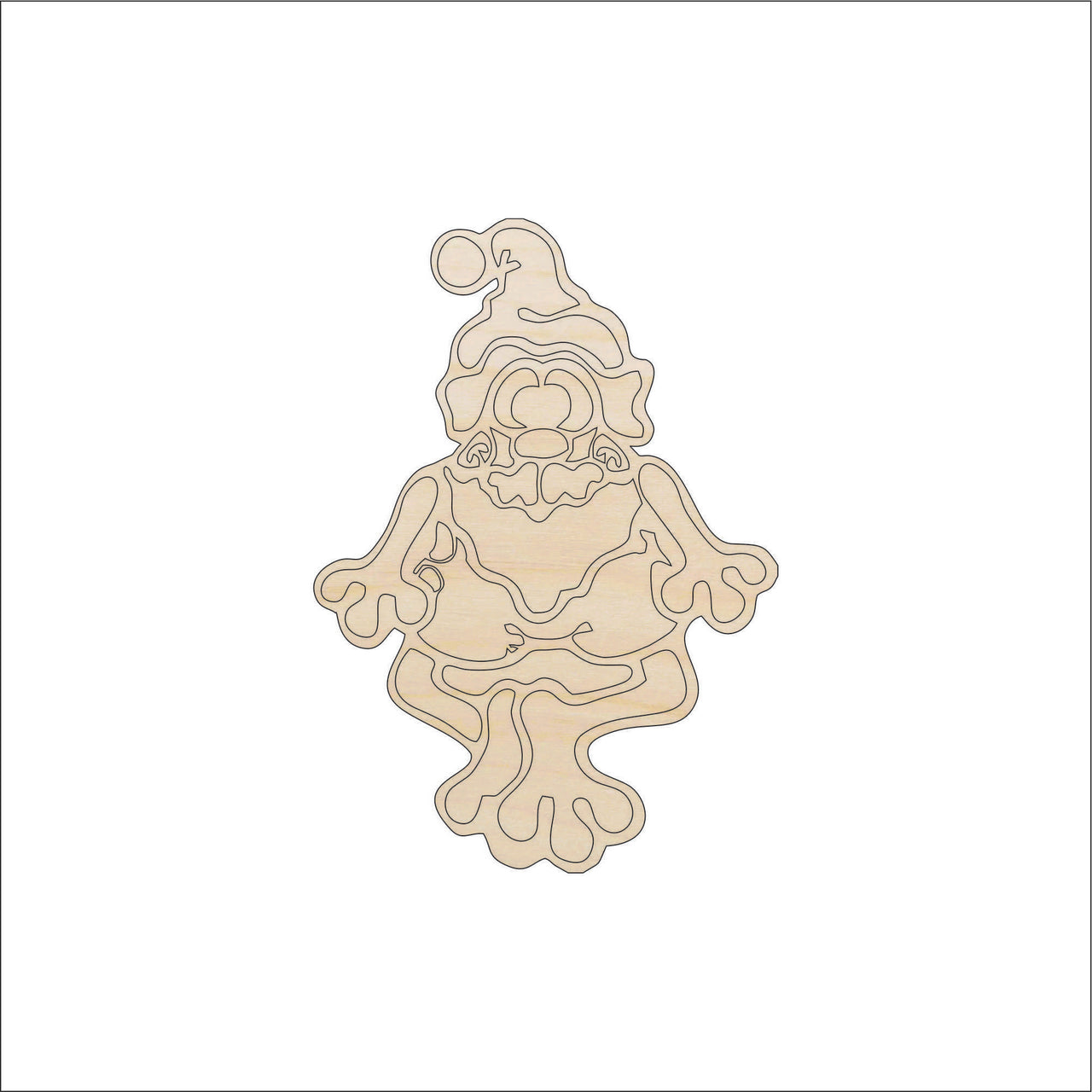 Gnome Elf Wood Craft Shape - Laser Cut Baltic Birch Unfinished DIY Wood Art Supplies XMS14 - The Wood Shape Store
