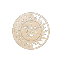 Sun & Moon Wood Craft Shape - Laser Cut Baltic Birch Unfinished DIY Wood Art Supplies SKY9 - The Wood Shape Store