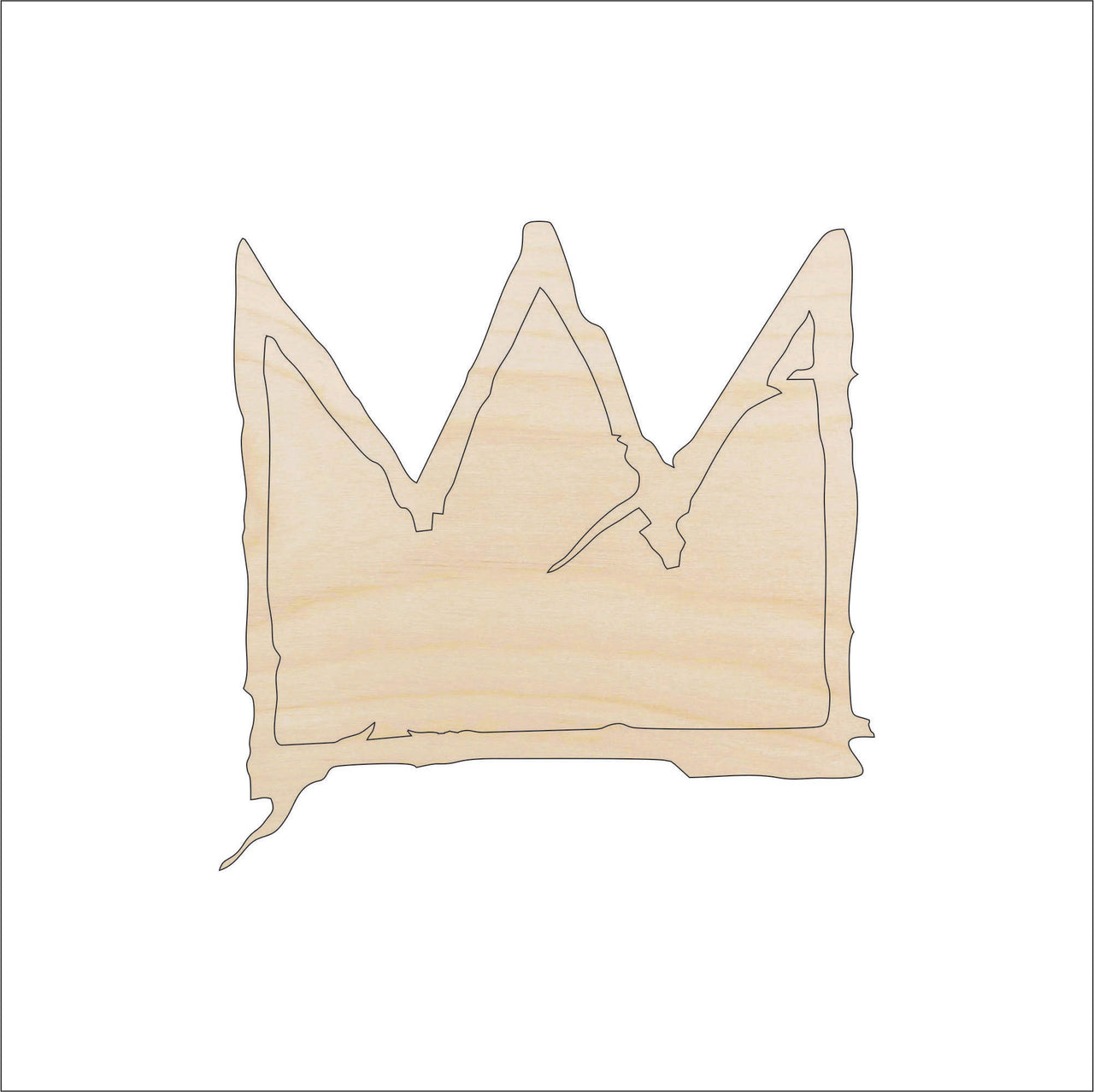Crown Wood Craft Shape - Laser Cut Baltic Birch Unfinished DIY Wood Art Supplies CLT88 - The Wood Shape Store