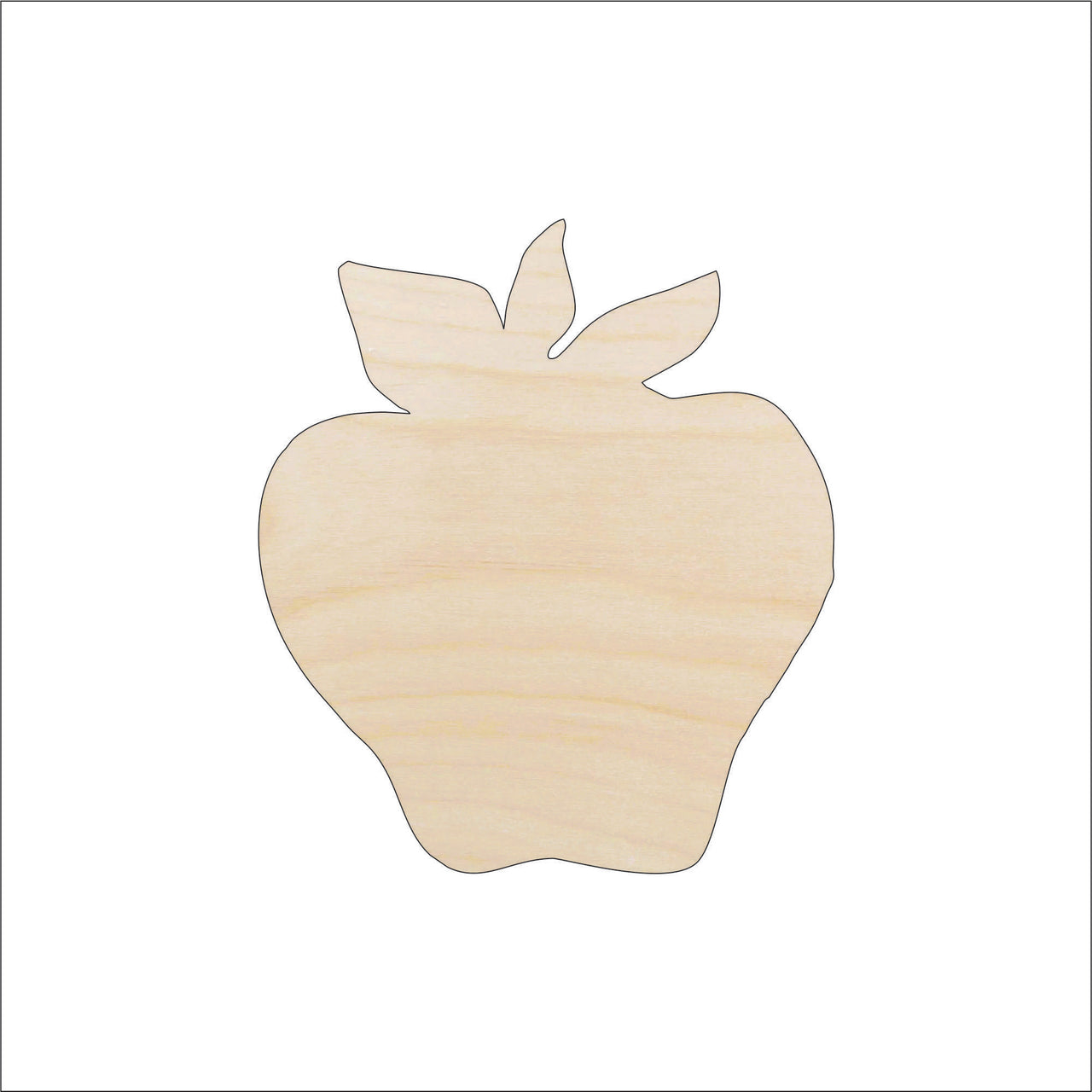 Strawberry Wood Craft Shape - Laser Cut Baltic Birch Unfinished DIY Wood Art Supplies FOD149 - The Wood Shape Store