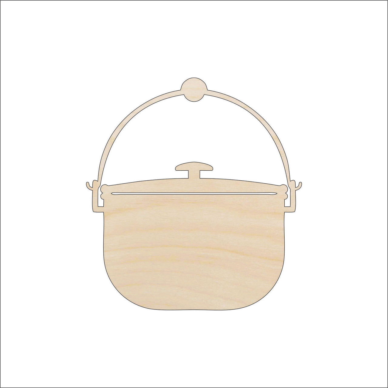 Pot Wood Craft Shape - Laser Cut Baltic Birch Unfinished DIY Wood Art Supplies TRP66 - The Wood Shape Store