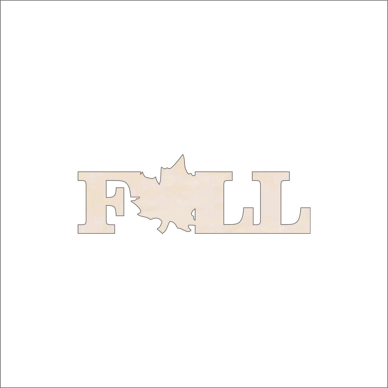 Fall Wood Craft Shape - Laser Cut Baltic Birch Unfinished DIY Wood Art Supplies WRD6 - The Wood Shape Store