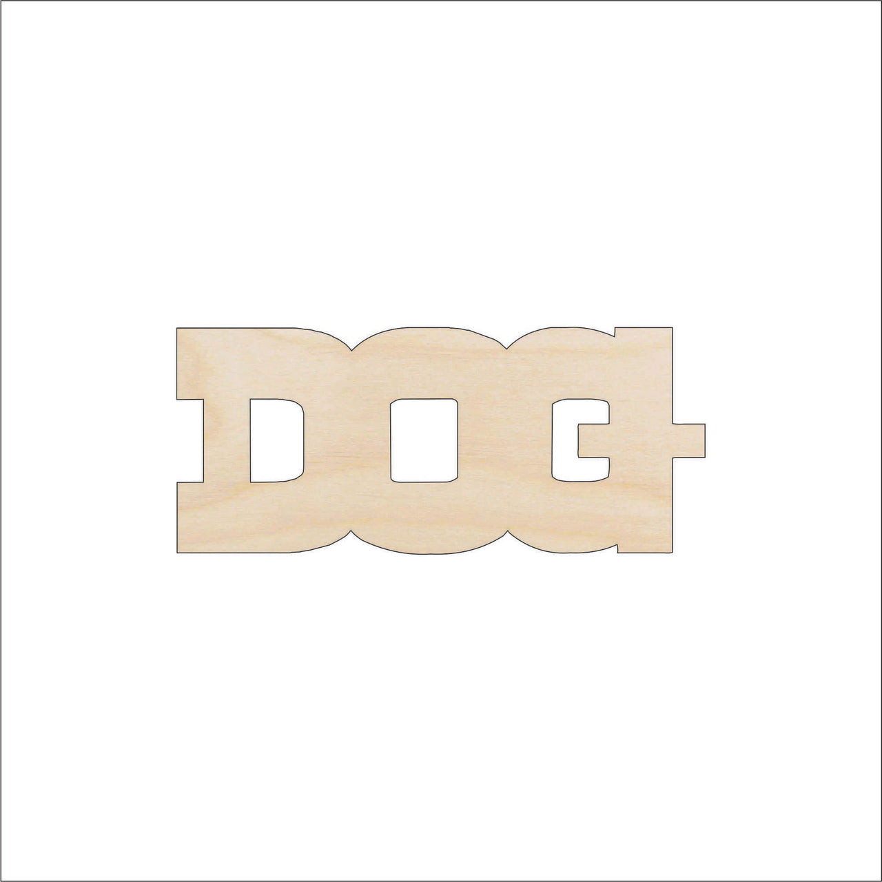 Dog Wood Craft Shape - Laser Cut Baltic Birch Unfinished DIY Wood Art Supplies DOG20 - The Wood Shape Store