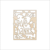 Give Thanks Wood Craft Shape - Laser Cut Baltic Birch Unfinished DIY Wood Art Supplies FAL161 - The Wood Shape Store