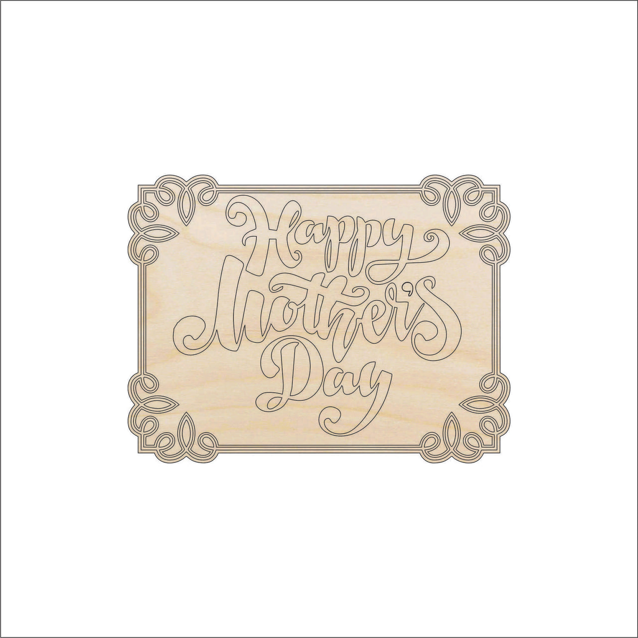 Mothers Day Wood Craft Shape - Laser Cut Baltic Birch Unfinished DIY Wood Art Supplies SGN127 - The Wood Shape Store
