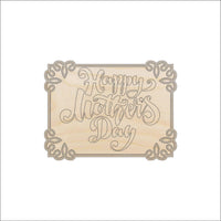 Mothers Day Wood Craft Shape - Laser Cut Baltic Birch Unfinished DIY Wood Art Supplies SGN127 - The Wood Shape Store