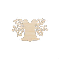 Bell Wood Craft Shape - Laser Cut Baltic Birch Unfinished DIY Wood Art Supplies XMS240 - The Wood Shape Store