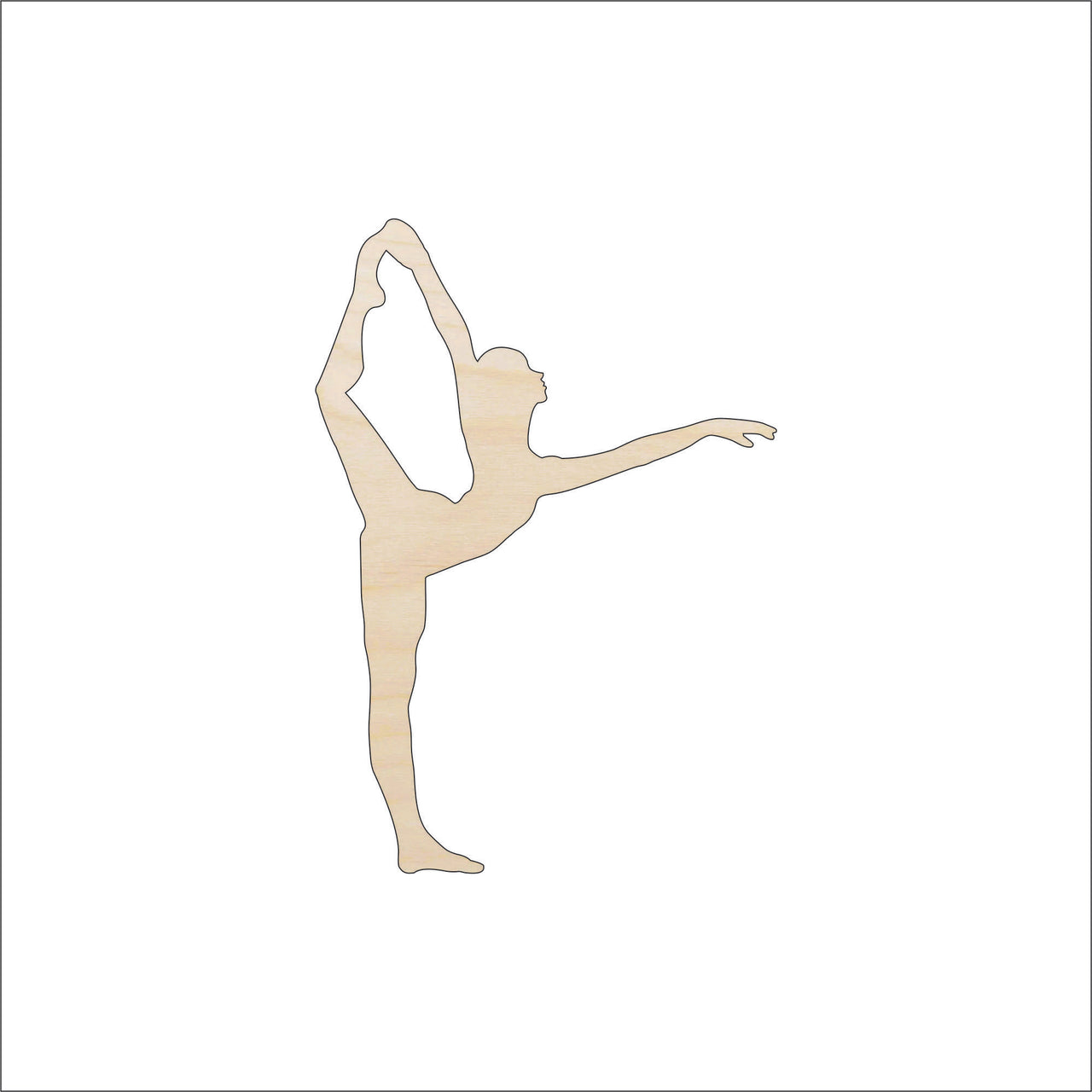 Gymnast Wood Craft Shape - Laser Cut Baltic Birch Unfinished DIY Wood Art Supplies SPT15 - The Wood Shape Store