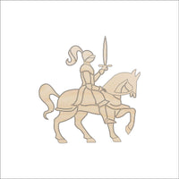 Knight Wood Craft Shape - Laser Cut Baltic Birch Unfinished DIY Wood Art Supplies HRS2 - The Wood Shape Store