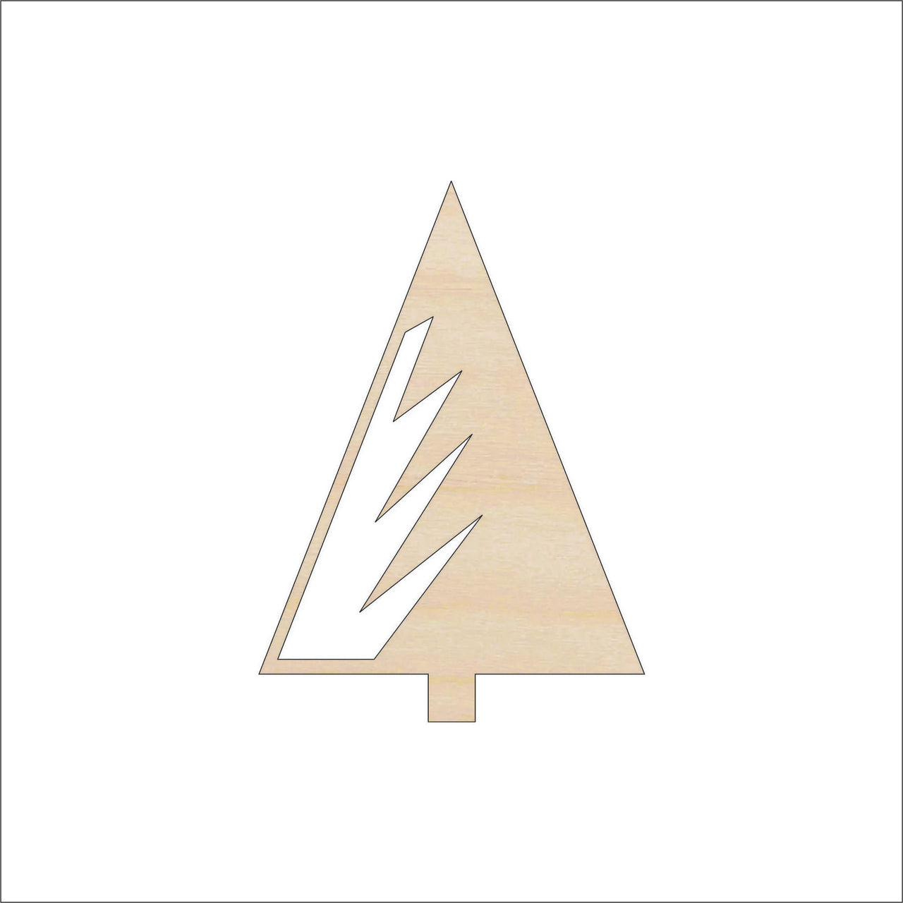 Tree Wood Craft Shape - Laser Cut Baltic Birch Unfinished DIY Wood Art Supplies TRE132 - The Wood Shape Store